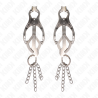 Kink - pinzas para pezones estilo japonés con cadenas plateado - 2