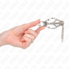 Kink - pinzas para pezones estilo japonés con cadenas plateado - 4