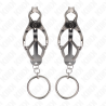 Kink - pinzas para pezones estilo japonés con aros plateado - 2