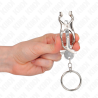 Kink - pinzas para pezones estilo japonés con aros plateado - 4