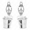 Kink - pinzas para pezones estilo japonés con cubos plateado - 1