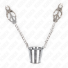 Kink - pinzas para pezones con cubo plateado - 2