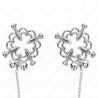 Kink - pinzas para pezones flor metálica con cadena - 2
