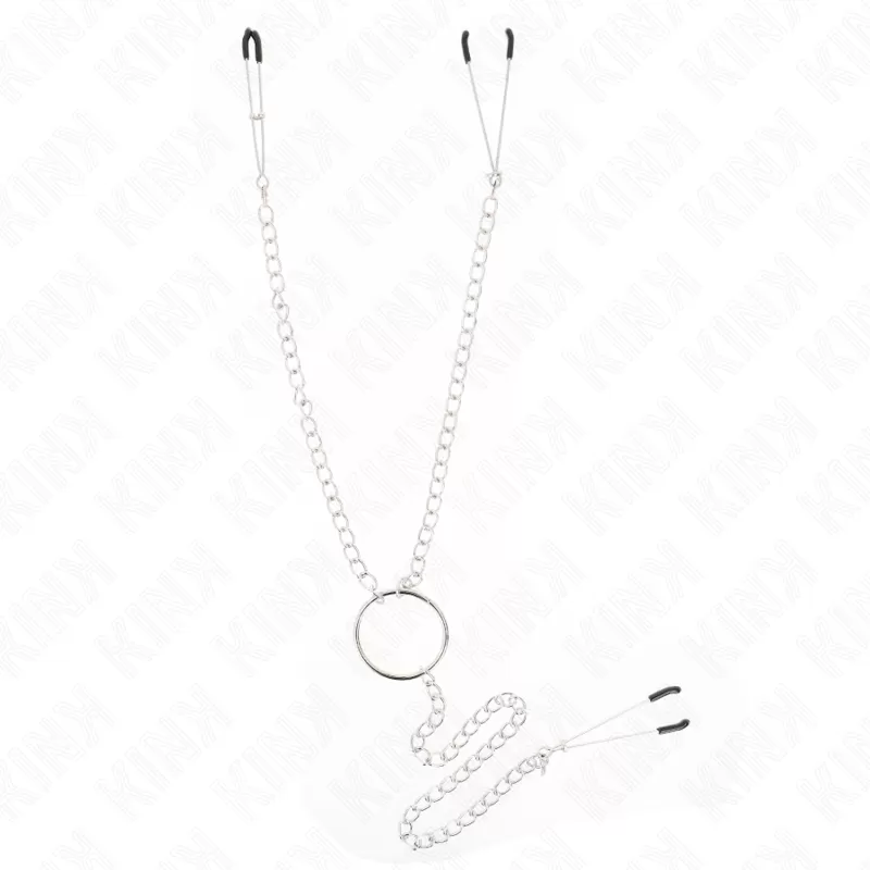Kink - pinzas para pezones y clítoris con cadena 30 cm modelo 1