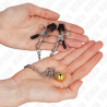 Kink - pinzas para pezones con campana dorado y cadena 30 cm - 2