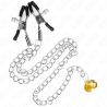 Kink - pinzas para pezones con campana cascabel dorado y cadena 30 cm - 1