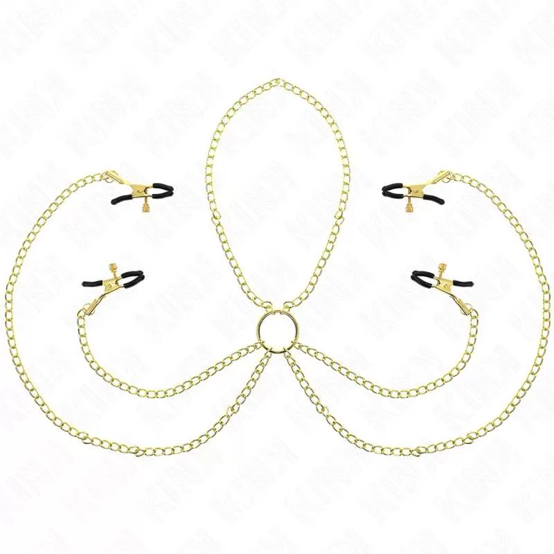 Kink - pinzas para pezones y clítoris 4 enganches ajustable dorado