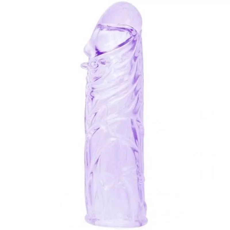 Funda lila para el pene en silicona adaptable 13cm Funda lila para el pene en silicona adaptable 13cm