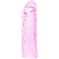 Funda rosa pene silicona estimulante 13cm