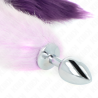 Plug anal Kink talla S con cola violeta, detalle de la unión con la cola