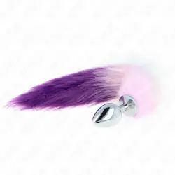 Kink - plug anal talla l 10 x 4 cm con cola sintética 40 cm violeta