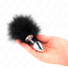 Kink - plug anal 11 x 7 cm acero inoxidable con pluma 11 cm - 3