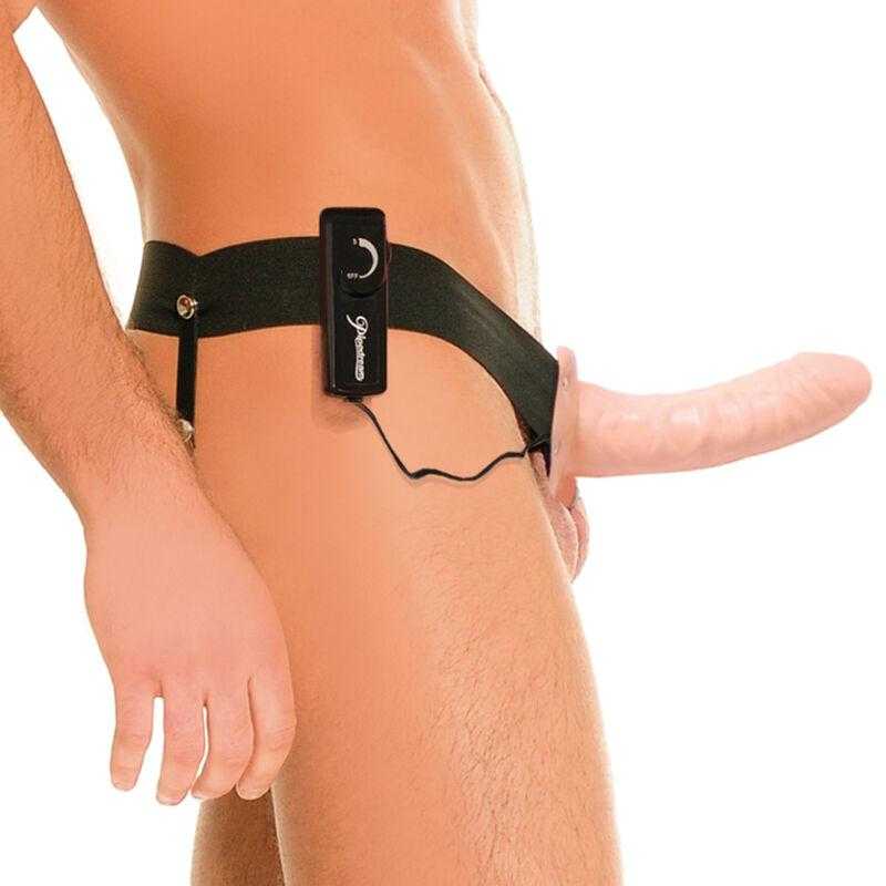 Fetish arnes hueco vibrador para el y ella natural 14cm Fetish arnes hueco vibrador para el y ella natural 14cm