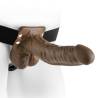 Strap-on hueco con testículos 17.8 cm fetish fantasy series - 1