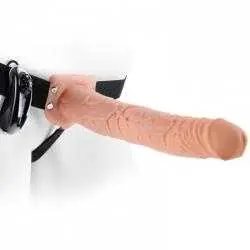 Fetish fantasy series 11" arnes vibrador con testiculos hueco man 27.9 cm natural
