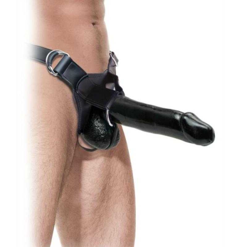 Arnes con dildo negro 30.5 cm hueco fetish fantasy extreme Arnes con dildo negro 30.5 cm hueco fetish fantasy extreme