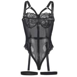 Subblime - teddy con liguero detalle tiras pecho negro -  - 6
