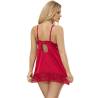 Subblime - babydoll satinado con encaje rojo - 3