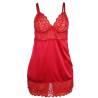 Subblime - babydoll satinado con encaje rojo - 4