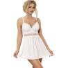 Babydoll Blanco Subblime Escote en V con Lazos, de frente