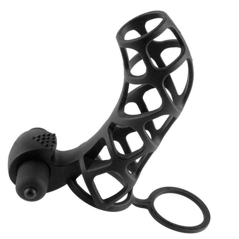 Funda para el pene de silicona con vibrador Funda para el pene de silicona con vibrador