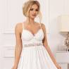 Babydoll Blanco Subblime Escote en V con Lazos, de frente en interior