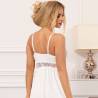 Babydoll Blanco Subblime Escote en V con Lazos, de espaldas en interior