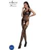 Bodystocking Passion Eco BS005 negro, de frente
