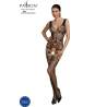 Bodystocking Passion Eco BS009 negro, de frente