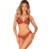 Conjunto navideño Obsessive Ms Merillo de cuadros, modelo de frente