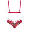 Conjunto navideño Obsessive Ms Merillo de cuadros, parte trasera sin modelo