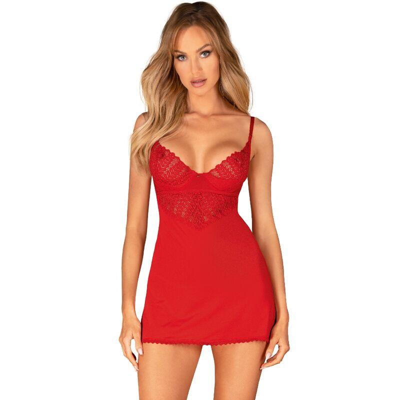 Obsessive - ingridia chemise & tanga rojo xs/s Obsessive - ingridia chemise & tanga rojo xs/s