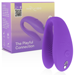 We-Vibe Sync Go violeta junto a su caja