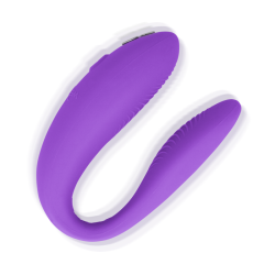 We-Vibe Sync Go violeta, vista de la forma en U