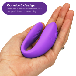 We-Vibe Sync Go violeta en la palma de una mano
