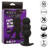 Calexotics - rock bottom plug anal con cuentas 10 vibraciones silicona negro - 2
