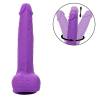 Rechargeable Gyrating & Thrusting Silicone Studs violeta con su movimiento de giro y empuje