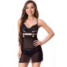 Livco corsetti fashion - maia 20247 babydoll + tanga negro - 1