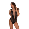 Body de encaje con lazado Livco Corsetti Carm, plano medio de frente