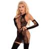 Minivestido y guantes Livco Corsetti Marlamina, de frente y de cerca