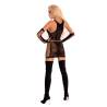 Minivestido y guantes Livco Corsetti Marlamina por detrás