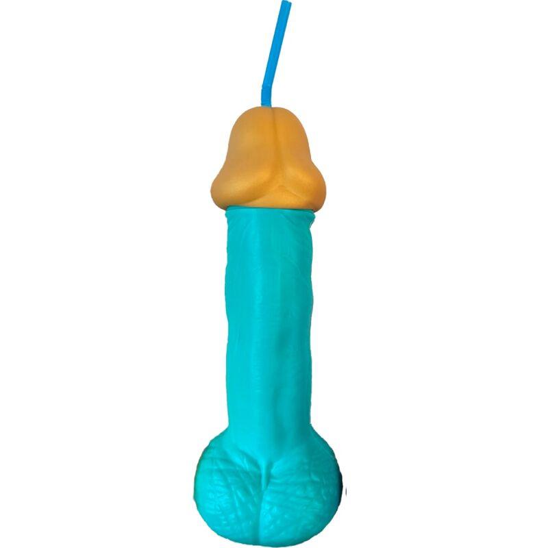 Diablo picante - vaso pene plastico azul Diablo picante - vaso pene plastico azul