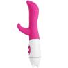 Vibrador punto G Armony rosa con estimulador, de lado con el botón