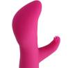 Vibrador punto G Armony rosa con estimulador, detalle de la punta y el estimulador
