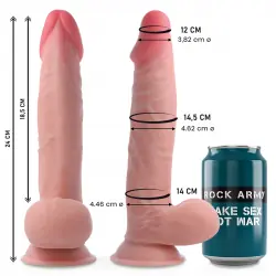Rockarmy dual density sherman dildo realista 24cm Rockarmy dual density sherman dildo realista 24cm