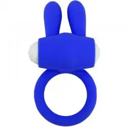 Armony - mr bunny anillo vibrador silicona azul