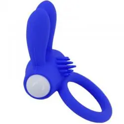 Armony - mr bunny anillo vibrador silicona azul
