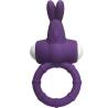 Anillo vibrador Armony Ms Bunny morado, de frente con las orejas