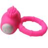 Anillo vibrador Armony Power O rosa, en ángulo con los relieves