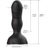 Plug anal vibrador Armony Bloom negro, medidas